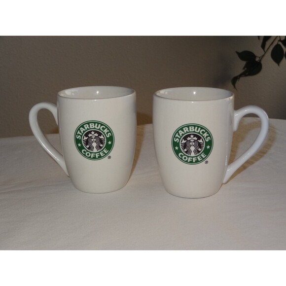 Lot 2x Starbucks MERMAID 2-sided SIREN Mug Cup 2007 10.2 Oz White Ceramic Coffee - Picture 10 of 10